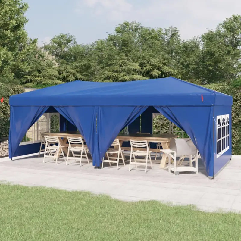 Inklapbare partytent met 210D Oxford stof voor buitenevenementen - Blauw / 3 x 6 m / 1 - Partytenten & prieëlen