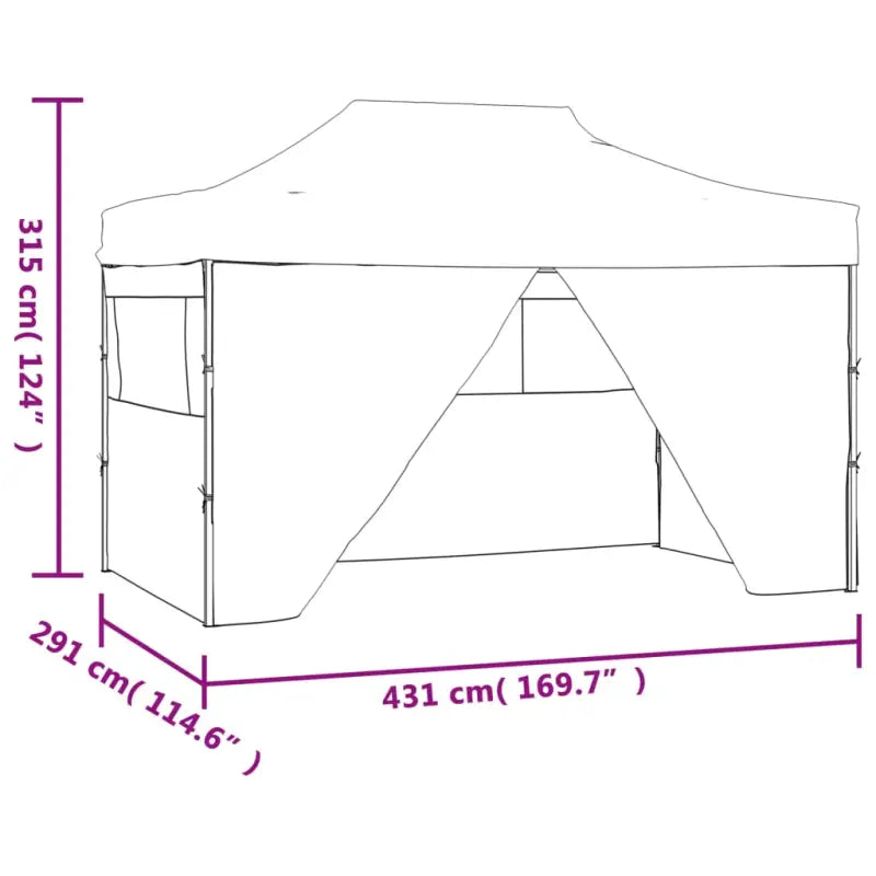 Inklapbare partytent met oxford stof en gepoedercoat staal voor buitenactiviteiten - Partytenten & prieëlen