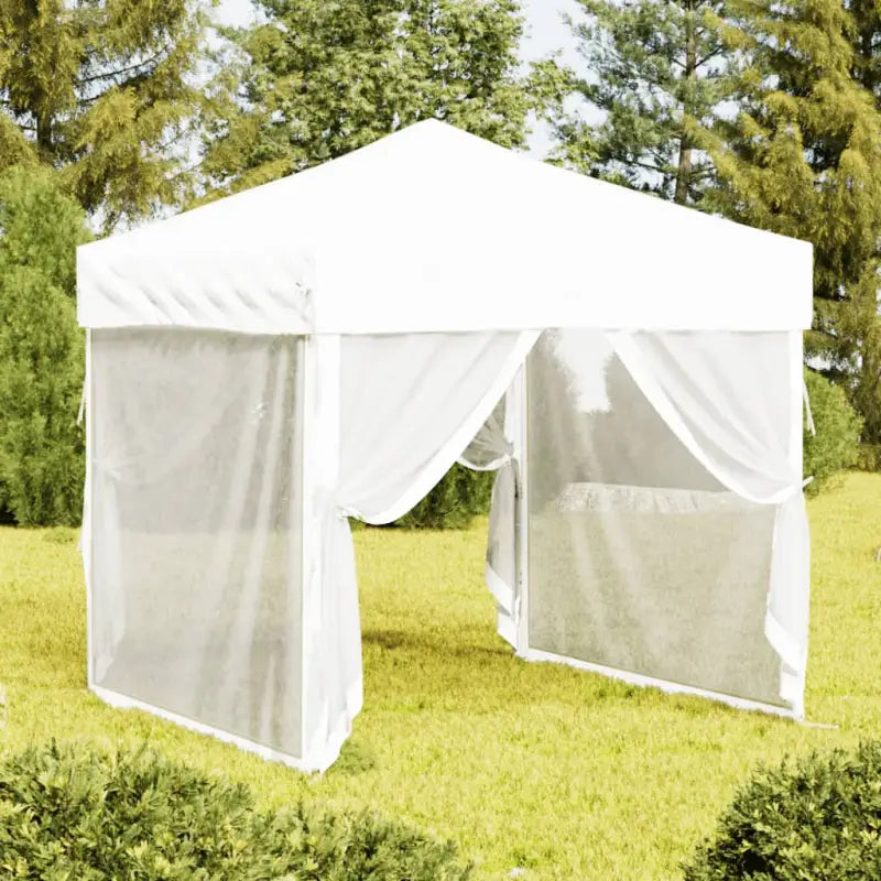 Inklapbare partytent van 210d Oxford stof met zilverkleurige coating - Wit / 2 x 2 m / 1 - Partytenten & prieëlen