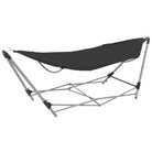 Inklapbare standaard hangmat met gepoedercoat staal en 600d oxford - Zwart / 1 - Hangmatten