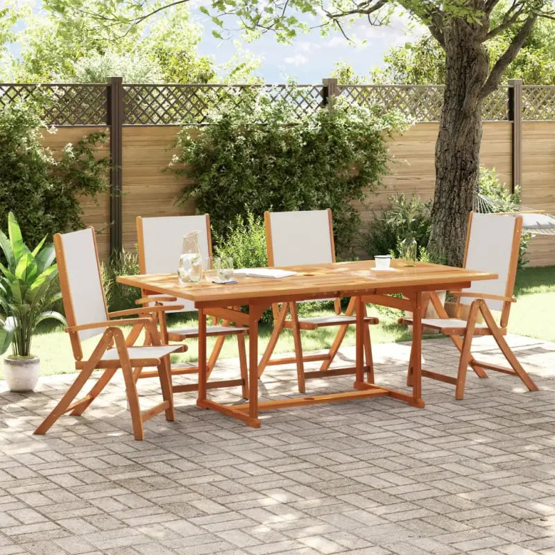 Inklapbare tuinstoelen van massief acaciahout de ideale keuze voor elke tuin - Grijs / 4 - Tuinstoelen