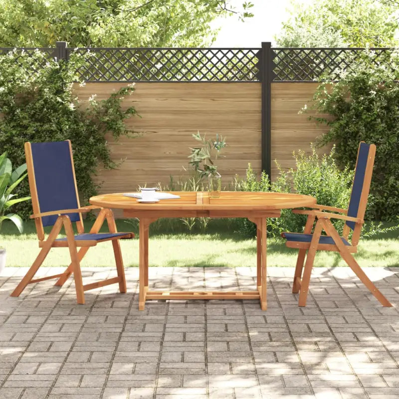 Inklapbare tuinstoelen van massief acaciahout de ideale keuze voor elke tuin - Blauw / 2 - Tuinstoelen