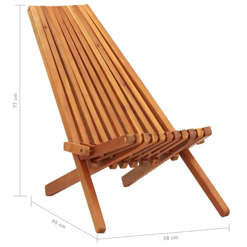 Inklapbare tuinstoelen van massief acaciahout met levering bevat - 2 - Tuinstoelen