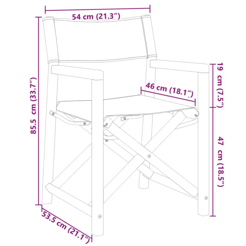 Inklapbare tuinstoelen van massief acaciahout voor buitengebruik - Tuinstoelen