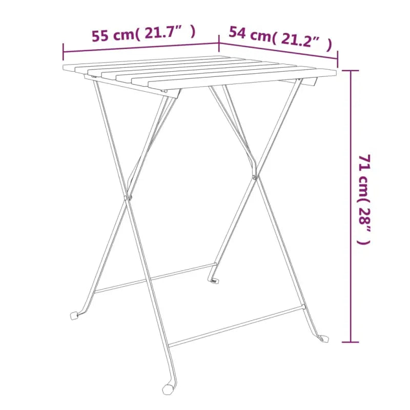 Inklapbare tuintafel van massief acaciahout voor tuin en terras - Tuintafels