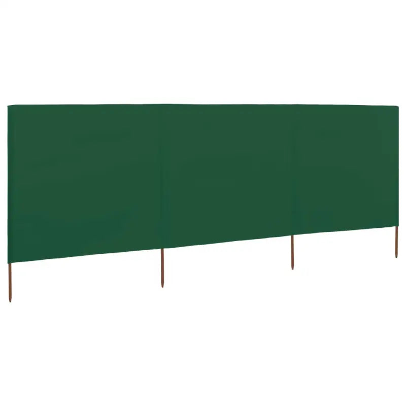 Inklapbare windscherm van nonwoven stof voor bescherming op winderige dagen - Groen / 400 x 120 cm / 1 - Parasols