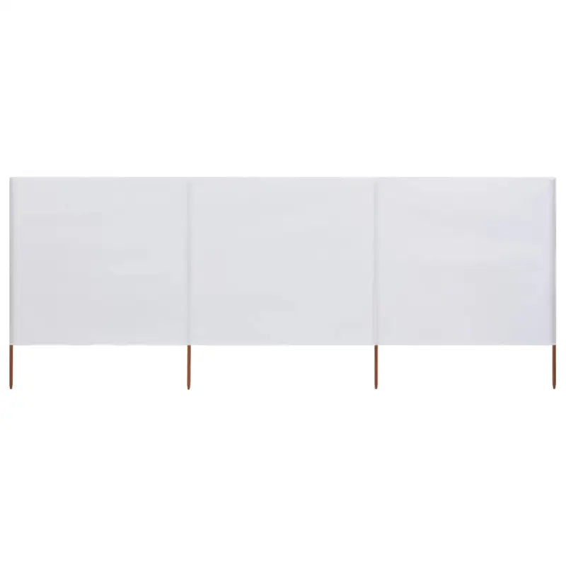 Inklapbare windscherm van nonwoven stof voor bescherming op winderige dagen - Zandwit / 400 x 160 cm / 1 - Parasols