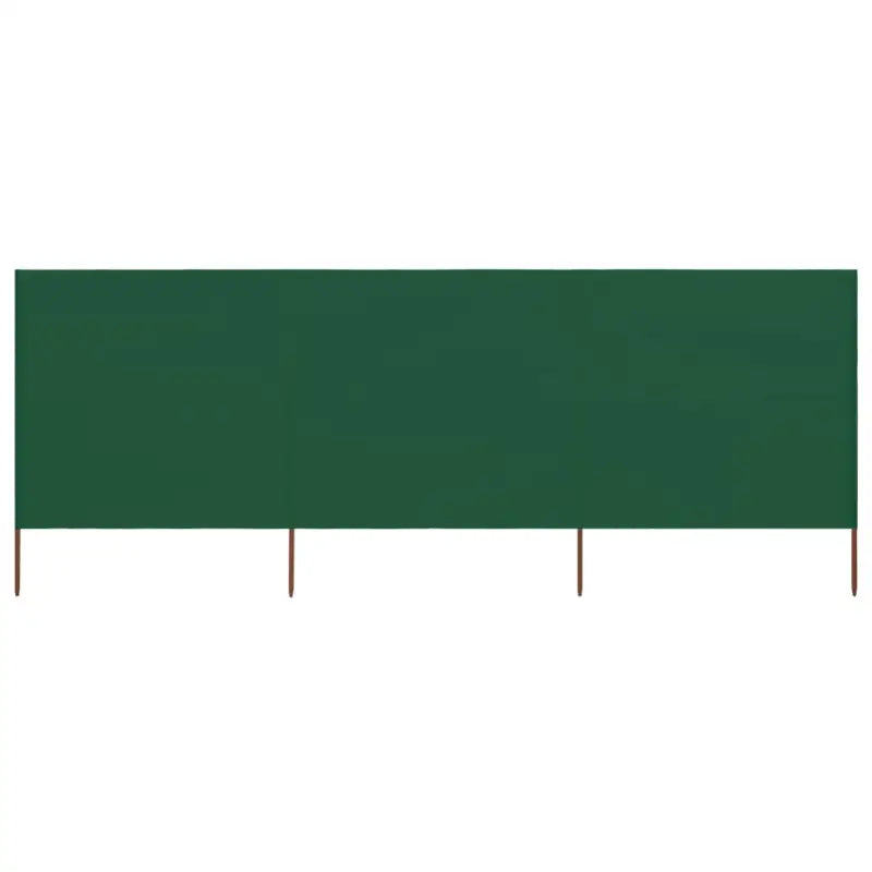 Inklapbare windscherm van nonwoven stof voor bescherming op winderige dagen - Groen / 400 x 80 cm / 1 - Parasols