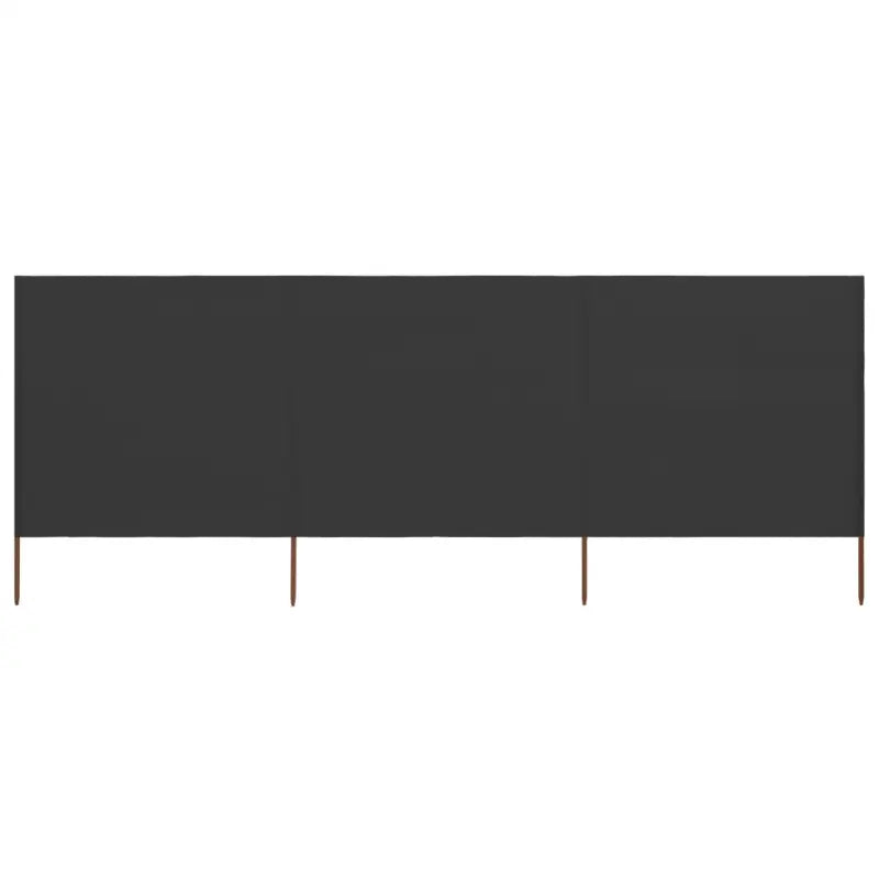 Inklapbare windscherm van nonwoven stof voor bescherming op winderige dagen - Antraciet / 400 x 160 cm / 1 - Parasols