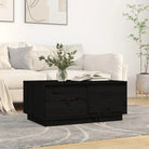 Inrichting met massief grenenhout salontafel voor een rustieke uitstraling - Zwart / 1 - Salontafels