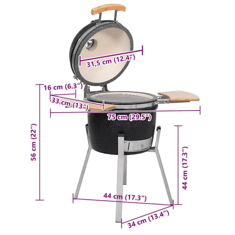 Kamado Barbecue Keramisch met Groot Rooster voor Grillen en Roken - Barbecues