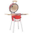 Kamado Barbecue Keramisch met Groot Rooster voor Grillen en Roken - Rood - Barbecues