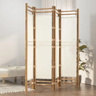 Kamer scheidingsscherm van bamboe voor privacy en rust - Crèmewit / 160 x 180 cm - Kamerschermen