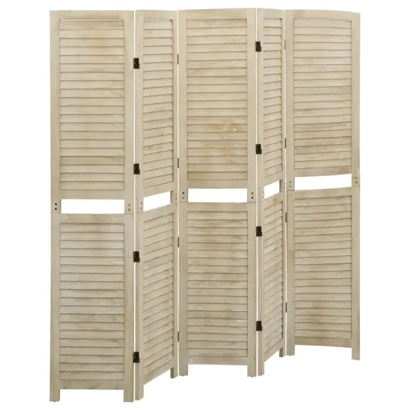 Kamerscherm in vintage-stijl van massief Paulowniahout - Kamerschermen