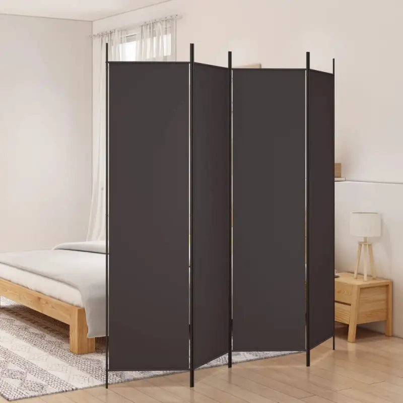 Kamerscherm met ademende stof voor privacy en sfeervolle indeling - Bruin / 200 x 200 cm / 4 - Kamerschermen