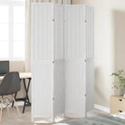 Kamerscherm van massief Paulowniahout met bewerkt hout en eenvoudig schoon ontwerp - 40 x 220 cm / 4 - Kamerschermen