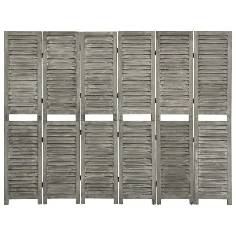 Kamerscherm van massief paulowniahout voor een stijlvolle indeling - 214 x 166 cm / 6 - Kamerschermen