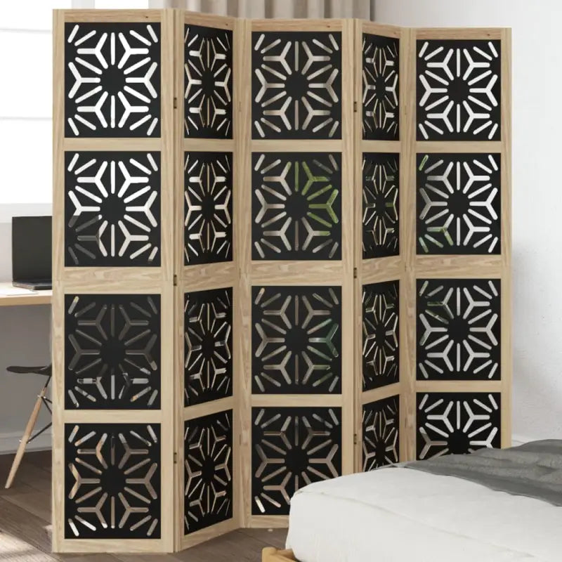 Kamerscherm van massief paulowniahout voor gebruik binnenshuis en eenvoudig schoon - 40 x 180 cm / 5 - Kamerschermen