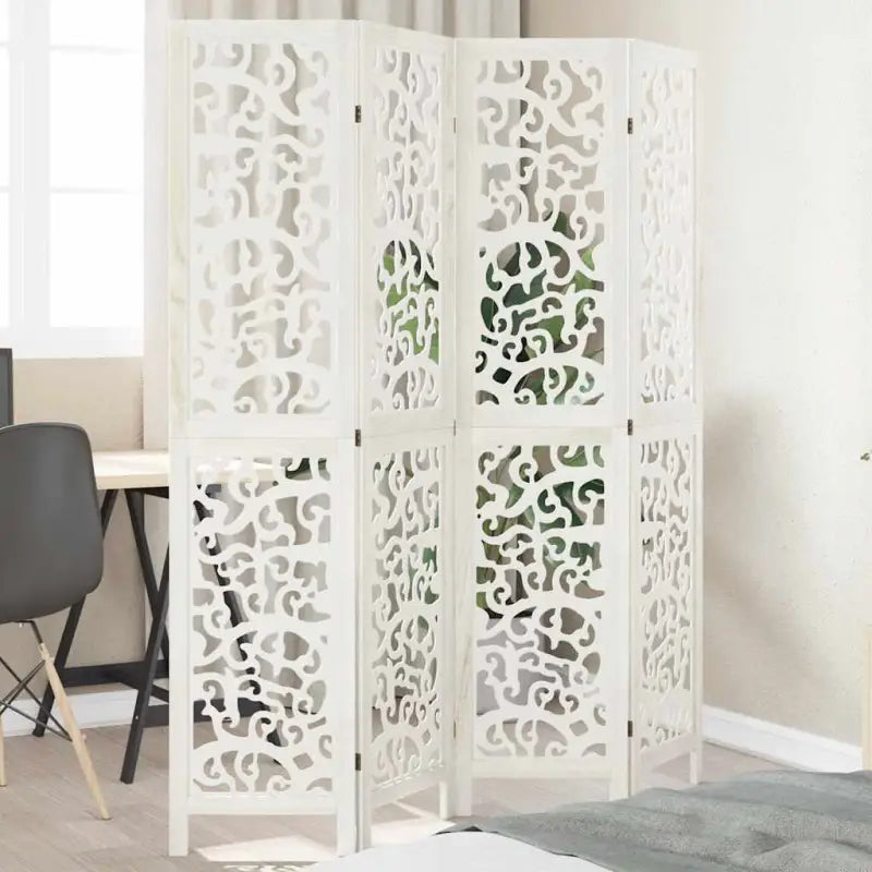 Kamerscherm van massief Paulowniahout voor gebruik binnenshuis eenvoudig schoon - 40 x 180 cm / 4 - Kamerschermen