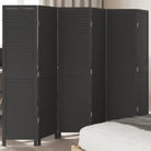 Kamerscherm van massief Paulowniahout voor gebruik binnenshuis - 40 x 160 cm / 6 - Kamerschermen