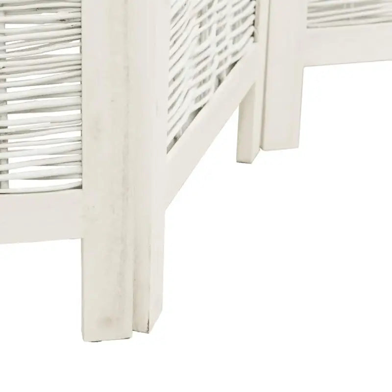 Kamerscherm van wilgentakken voor gebruik binnenshuis met massief paulowniahout - Kamerschermen