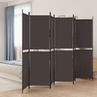 Kamerscherm voor het verdelen en privacy in ruimtes - Bruin / 300 x 200 cm / 6 - Kamerschermen