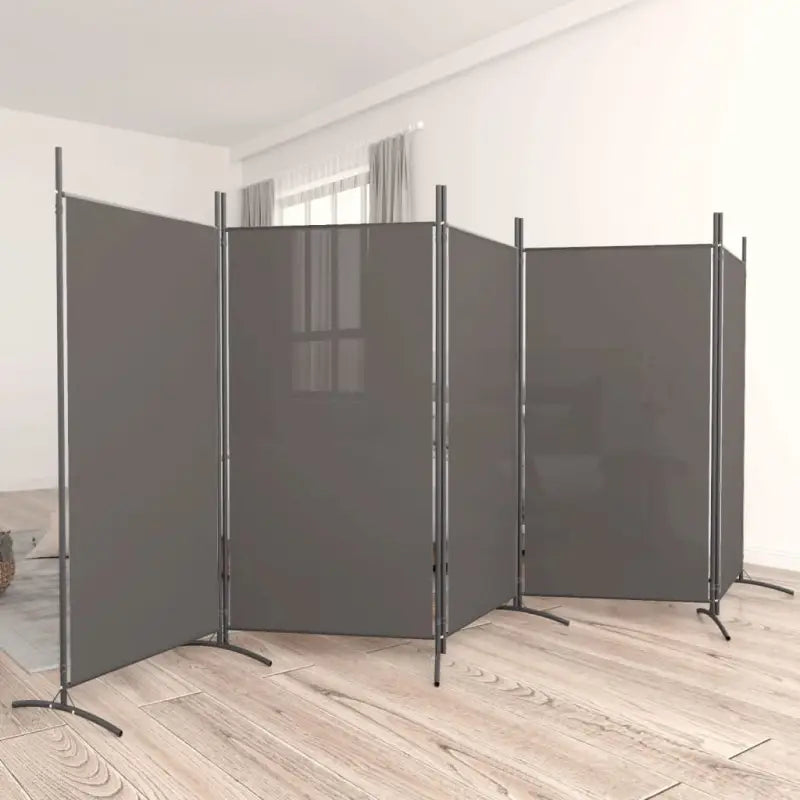 Kamerscherm voor het verdelen van een kamer en privacy - Antraciet / 433 x 180 cm - Kamerschermen