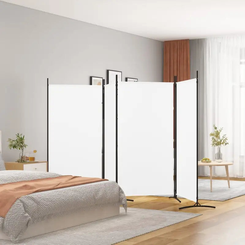 Kamerscherm voor het verdelen van een kamer en privacy - Wit / 346 x 180 cm - Kamerschermen