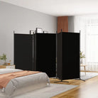 Kamerscherm voor het verdelen van een kamer en privacy - Zwart / 433 x 180 cm - Kamerschermen