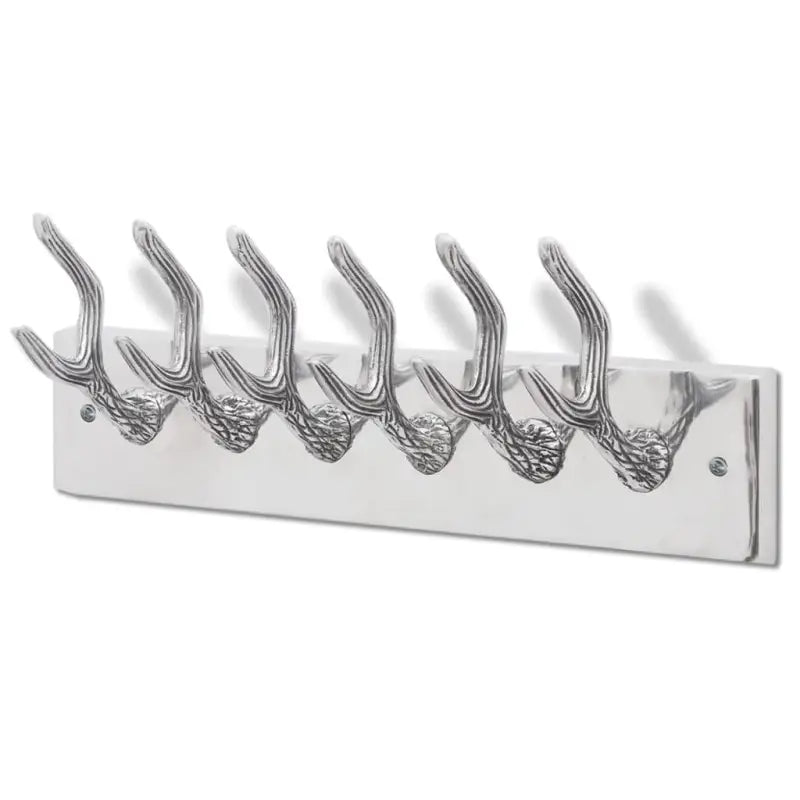 Kapstok met decoratieve geweihhaakjes en gepolijst aluminium - 1 - Kapstokken