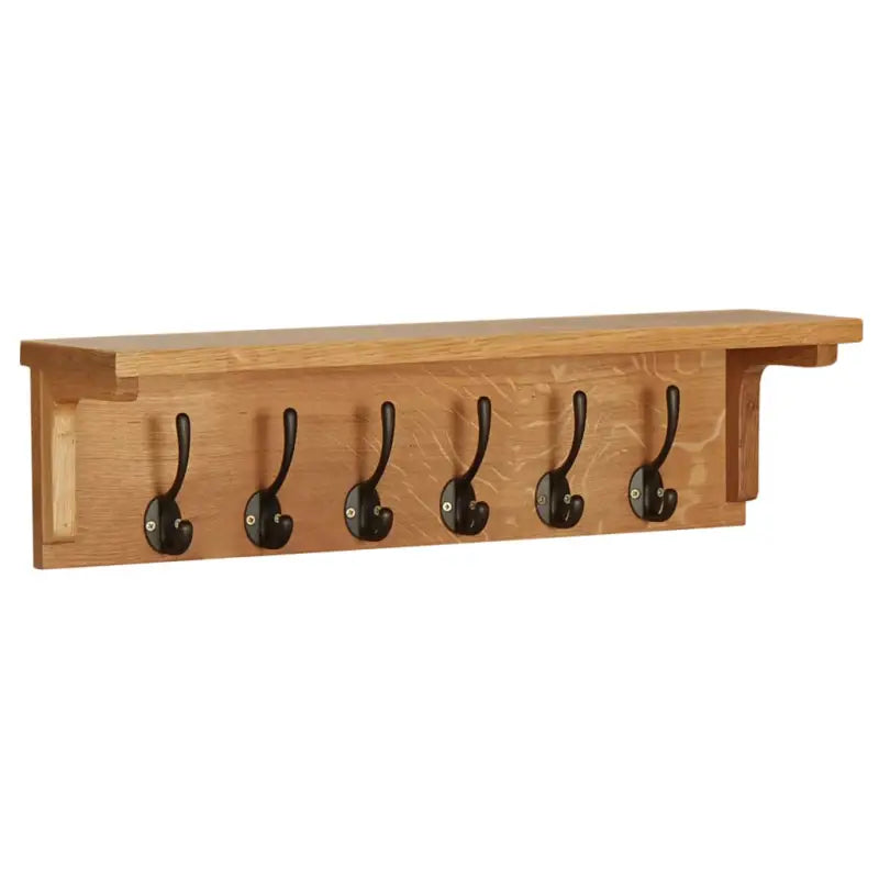 Kapstok van massief eikenhout voor een praktische en decoratieve kamerstuk - 60 x 16 x 16 cm / 1 - Kapstokken