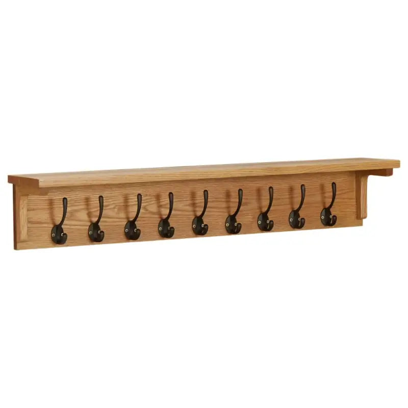 Kapstok van massief eikenhout voor een praktische en decoratieve kamerstuk - 90 x 16 x 16 cm / 1 - Kapstokken