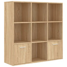 kenkast van bewerkt hout met klassiek en strak ontwerp - Sonoma eiken / 1 - Boekenkasten