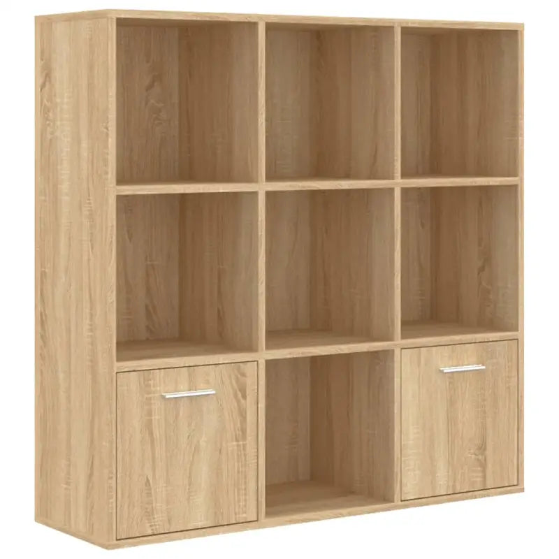 kenkast van bewerkt hout met klassiek en strak ontwerp - Sonoma eiken / 1 - Boekenkasten