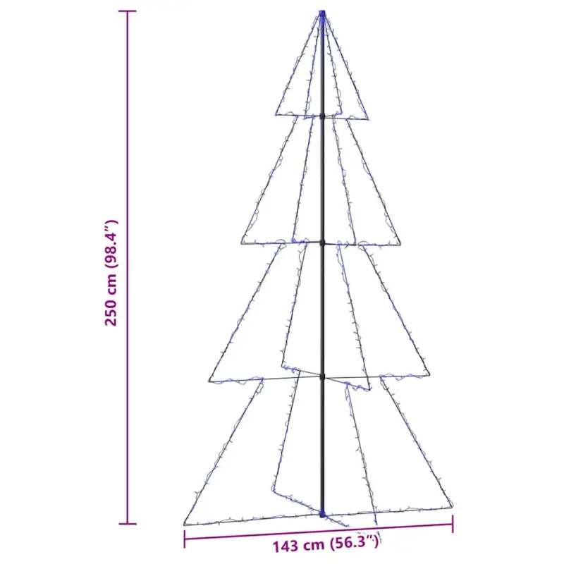 Kerstkegelboom met krachtige LED’s voor sfeervolle versiering - Kerstbomen