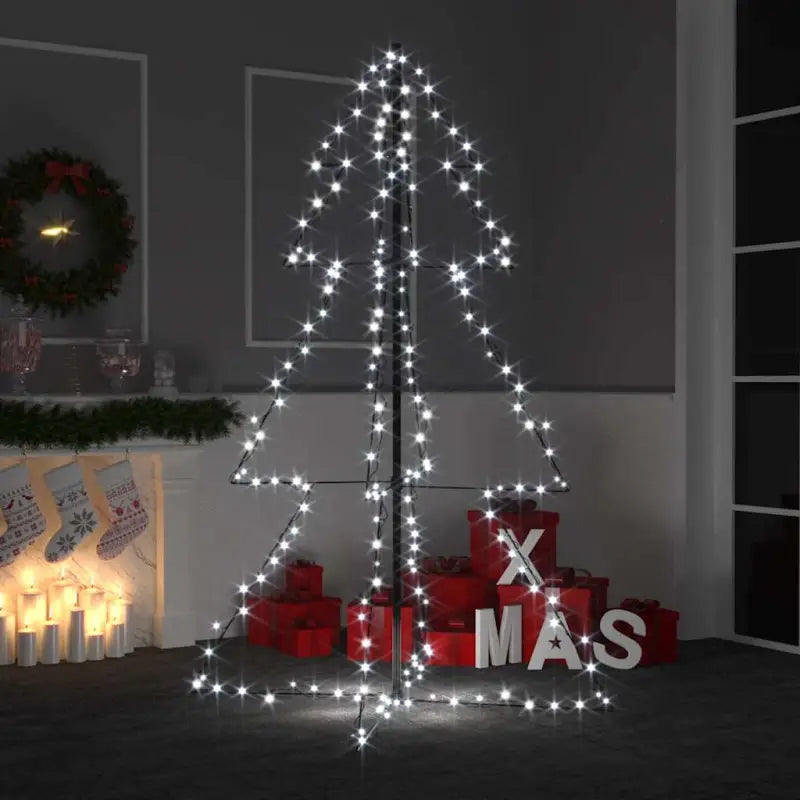 Kerstkegelboom met krachtige LED’s voor sfeervolle versiering - Koudwit / 150 x 98 cm / 1 - Kerstbomen