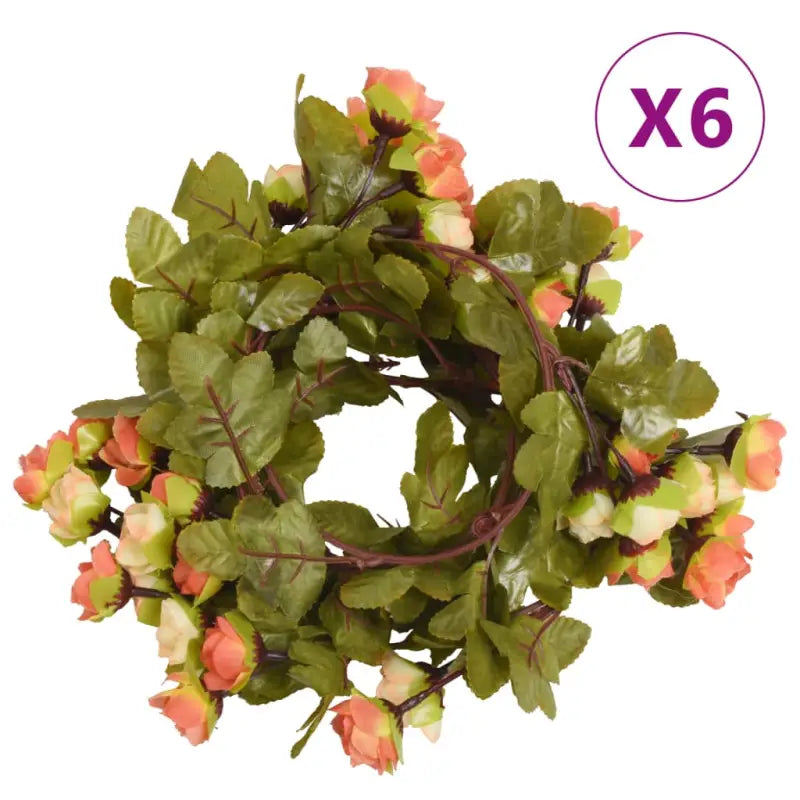 Kerstslingers met bloemen voor een romantische sfeer - Rood - Kransen en slingers