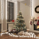 Kerstverlichting met een totale lengte van 11 meter en 1000 LED’s - Koudwit en donkergroen / 7.4 m / 1