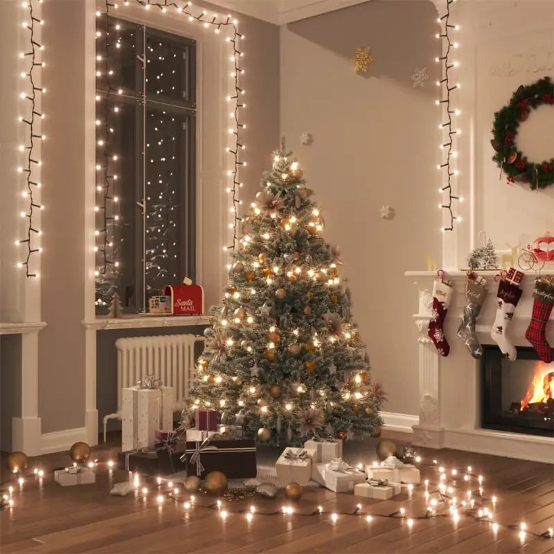Kerstverlichting met een totale lengte van 13 meter en 400 LED’s - Warmwit en donkergroen / 25 m / 1 - Kerstverlichting