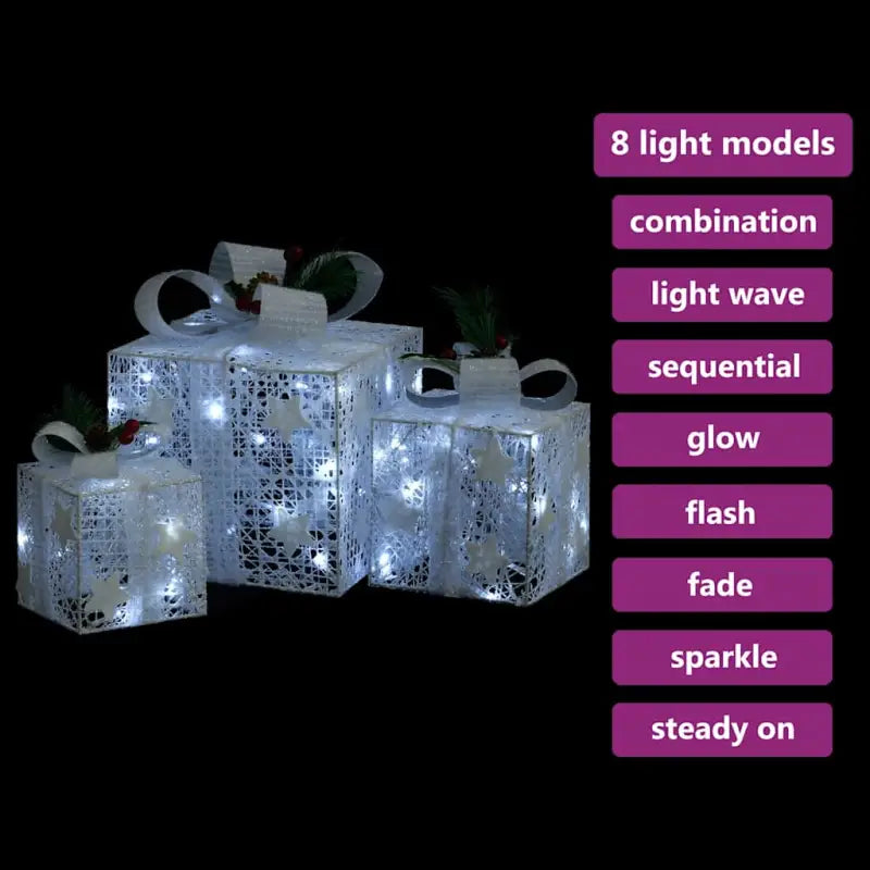 Kerstverlichting met glanzende stof Geschenkschalen voor feestdagen - Kerstverlichting