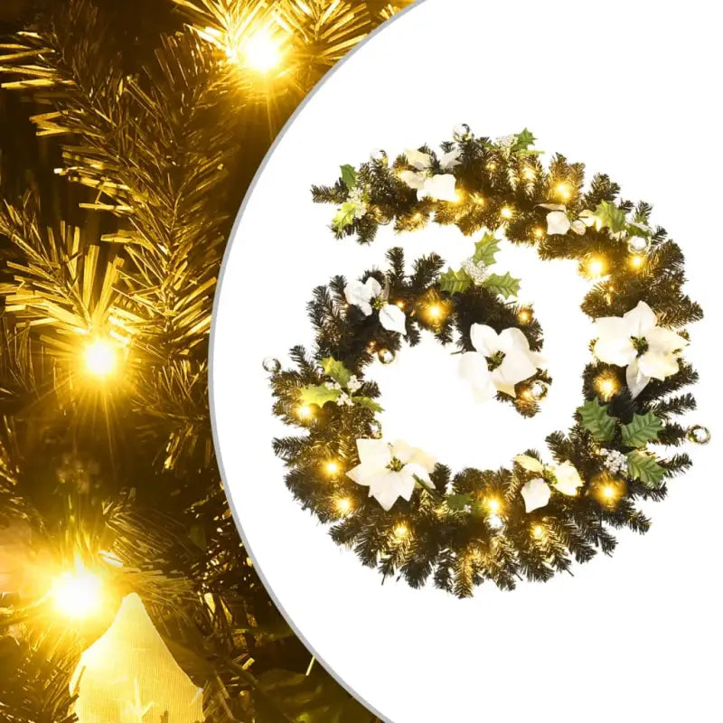 Kerstverlichting met gouden slinger voor binnen en buiten - Zwart & zilverkleurig / 1 - Kerstverlichting