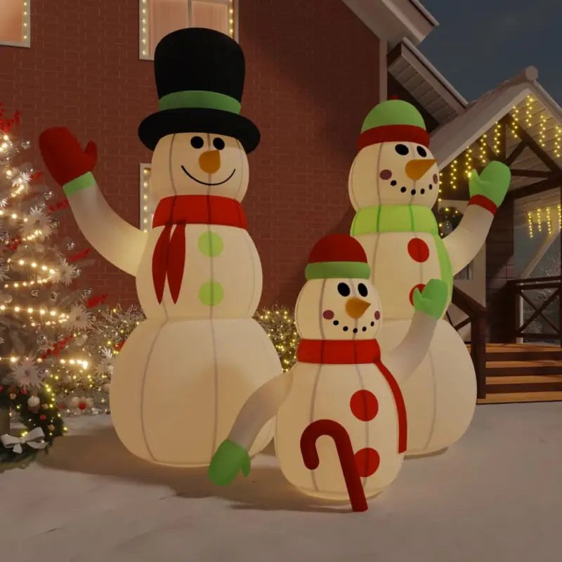 Kerstverlichting met opblaasbare sneeuwpopfamilie van Oxford stof laten lopen - 500 cm / 1 - Kerstverlichting