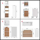 Keukenkasten met eenvoudig ontwerp en bewerkt hout voor georganiseerde keuken - Keukenkasten