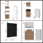 Keukenkasten set met bewerkt hout en eenvoudig ontwerp voor orde in de keuken - Keukenkasten