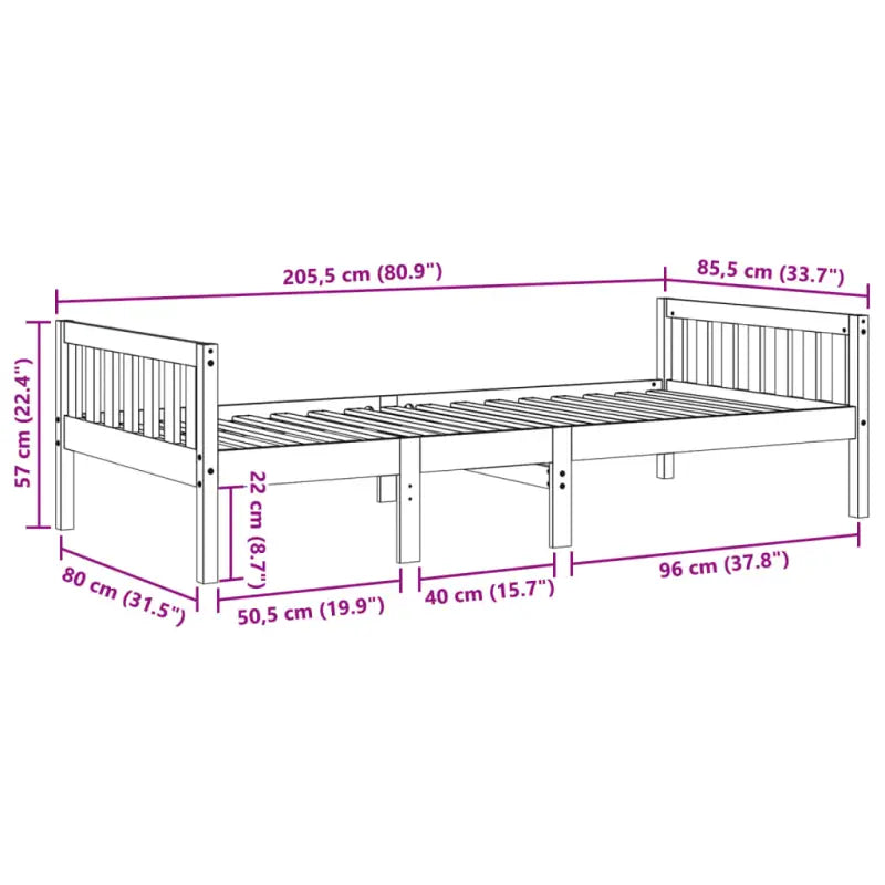 Kinderbed met massief grenenhout voor een duurzame nachtrust - Bedden & bedframes