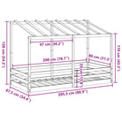 Kinderbed van massief grenenhout voor duurzaamheid en ruimtebesparing - Bedden & bedframes