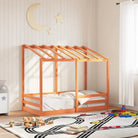 Kinderbed van massief grenenhout voor duurzaamheid en ruimtebesparing - Wasbruin / 70 x 140 cm - Bedden & bedframes