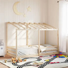 Kinderbed van massief grenenhout voor duurzaamheid en ruimtebesparing - Naturel / 100 x 200 cm - Bedden & bedframes