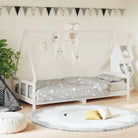Kinderbed van massief grenenhout voor een plezierige slaapkamer - Wit / 90 x 190 cm - Peuter- & kinderbedden