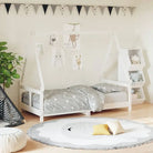 Kinderbed van massief grenenhout voor een plezierige slaapkamer - Wit / 80 x 160 cm - Peuter- & kinderbedden